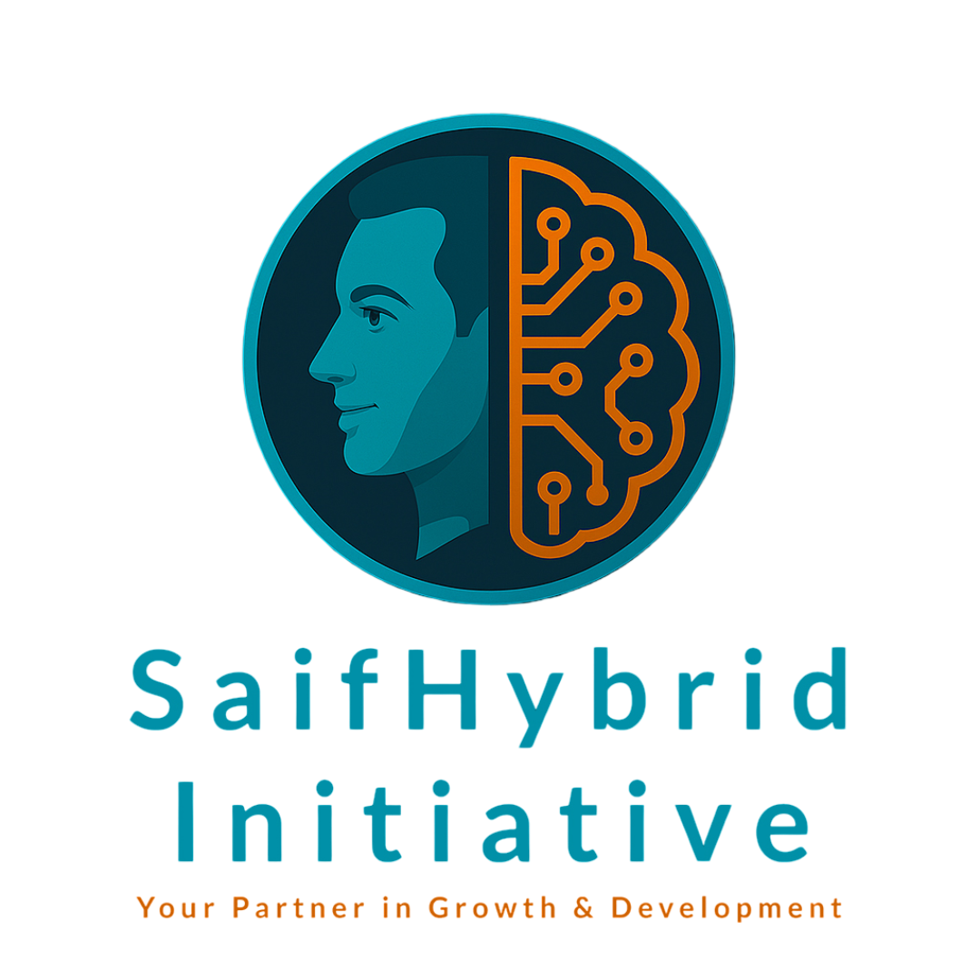 SaifHybrid Initiative logo – multidisciplinary platform for engineering, HSE, GIS, digital solutions, and training
